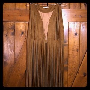 LoveRiche Faux Suede Fringe Vest